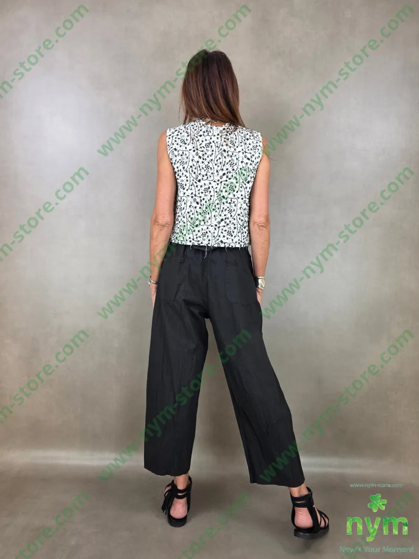 pantalone cotone due tasche applicate dto 98co2ea - U / NERO / PE26 - PANTALONE
