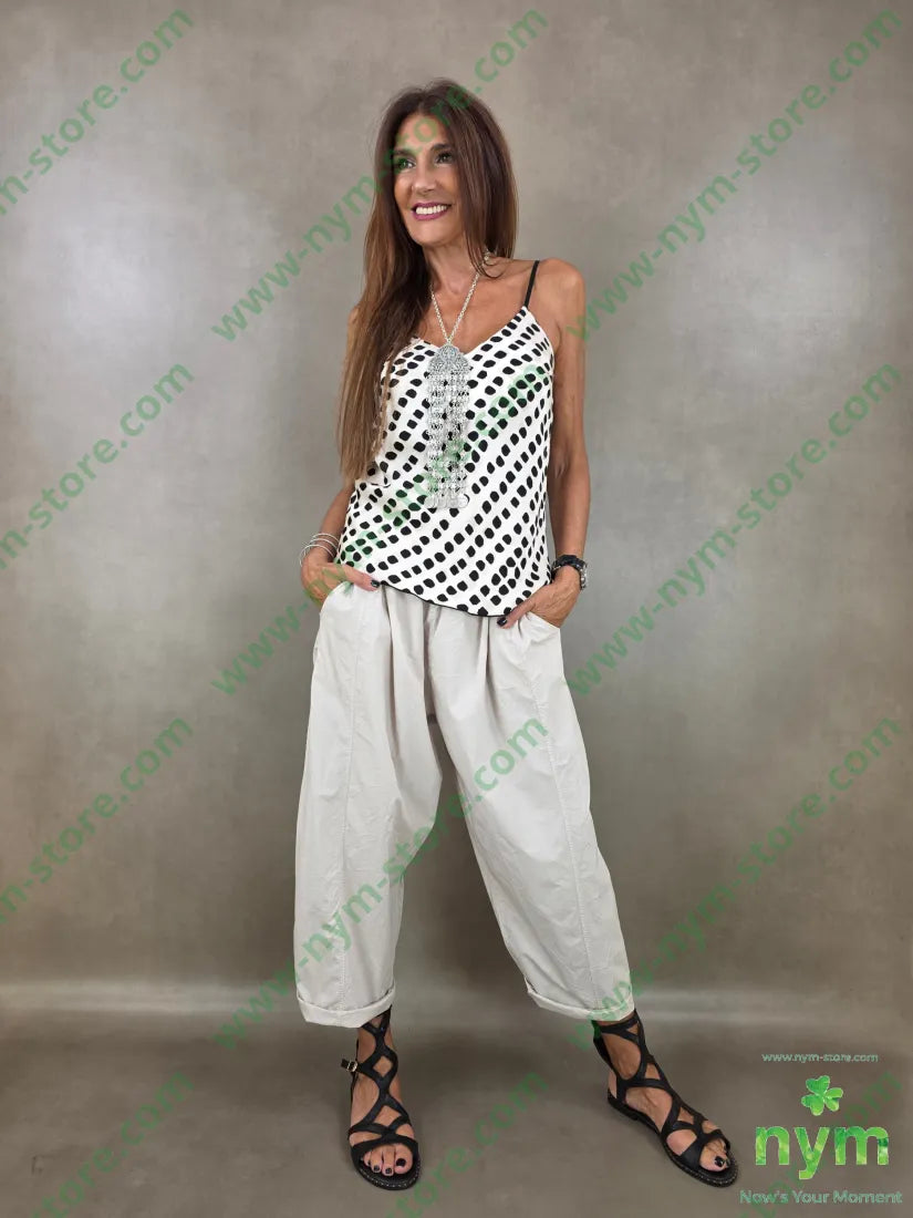 pantalone cotone due tasche applicate dto 98co2ea - PANTALONE