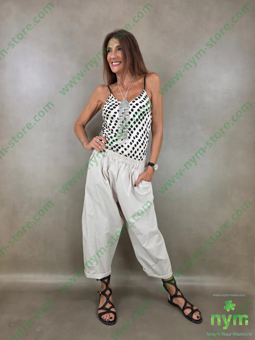 pantalone cotone due tasche applicate dto 98co2ea - PANTALONE