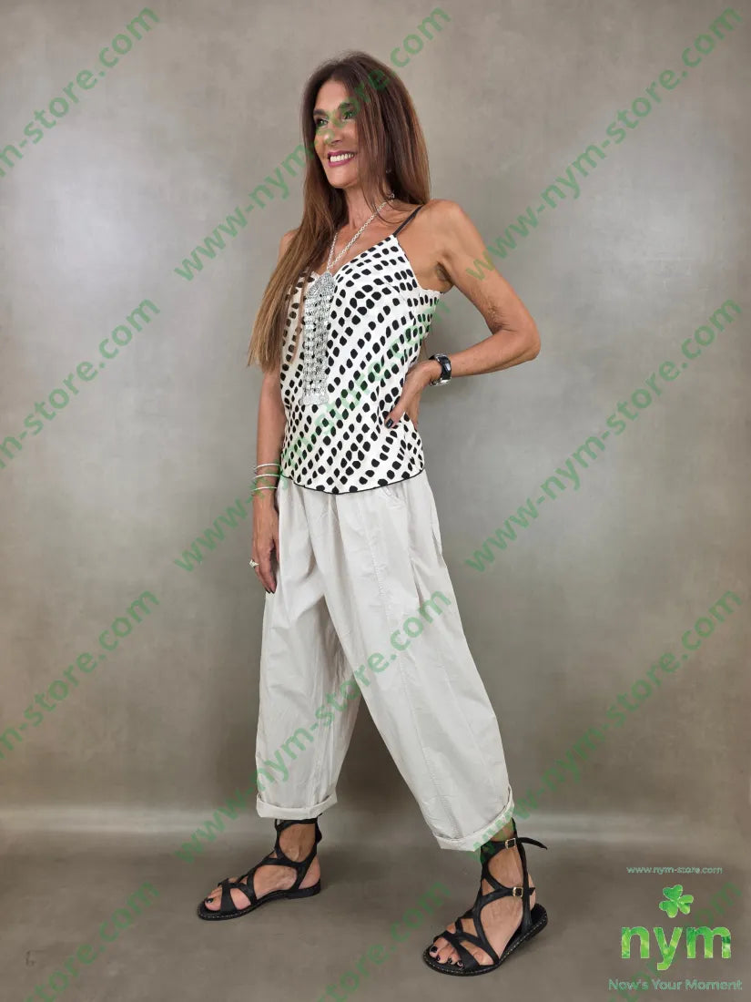 pantalone cotone due tasche applicate dto 98co2ea - PANTALONE