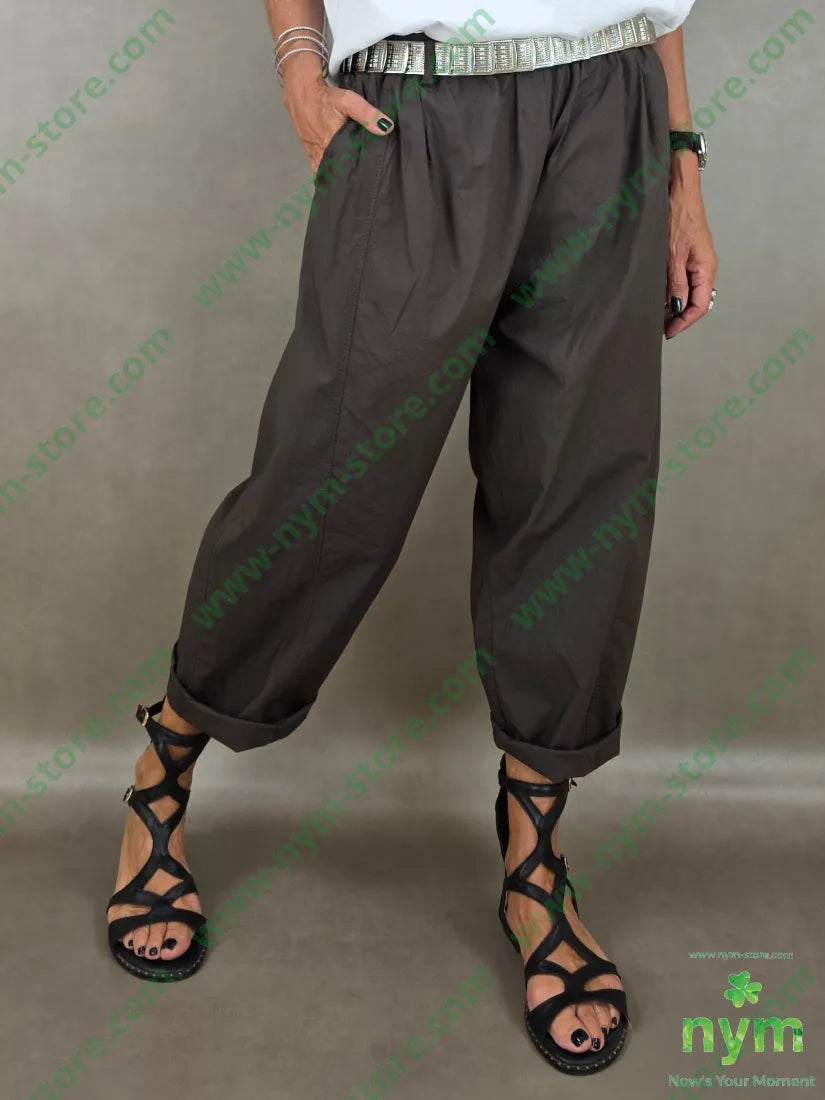 pantalone cotone due tasche applicate dto 98co2ea - PANTALONE