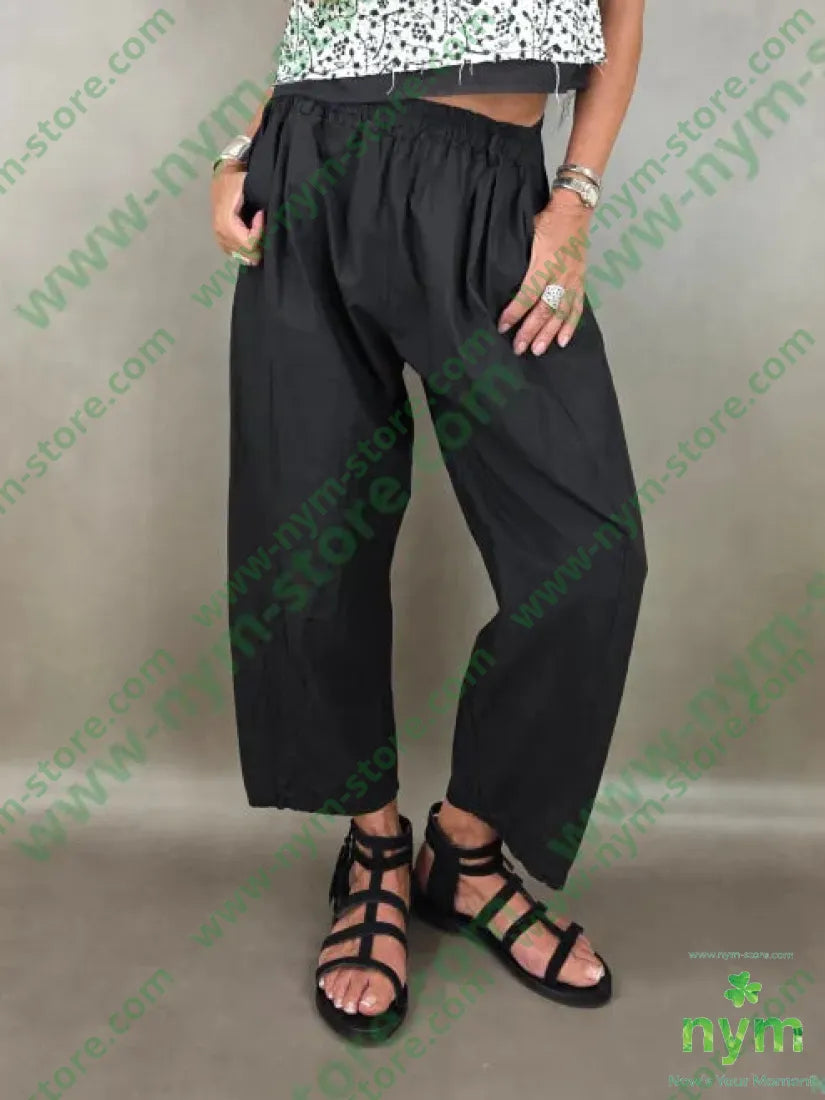 pantalone cotone due tasche applicate dto 98co2ea - U / NERO / PE26 - PANTALONE