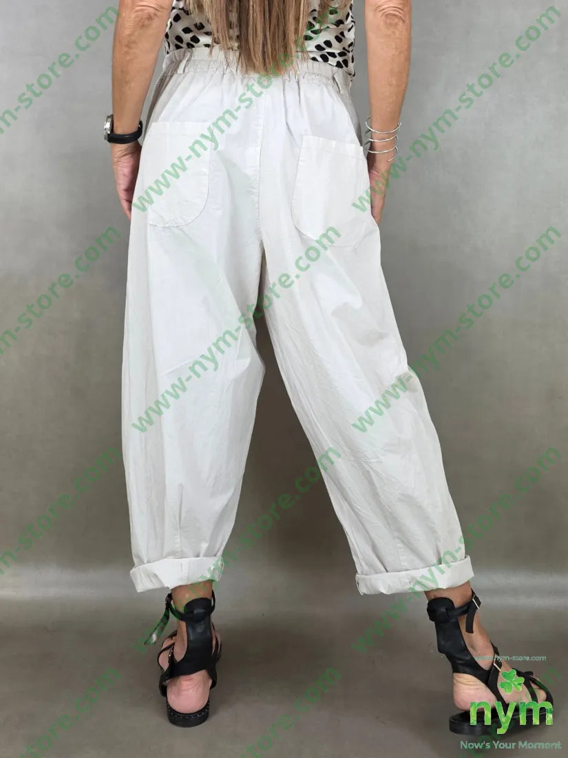 pantalone cotone due tasche applicate dto 98co2ea - PANTALONE