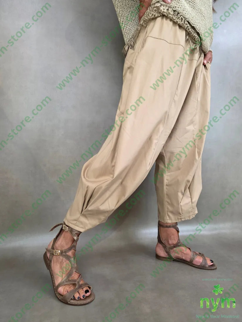 pantalone cotone ela con tasconi 71co26ny3ea - PANTALONE