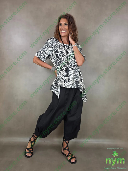 pantalone cotone ela con tasconi 71co26ny3ea - PANTALONE