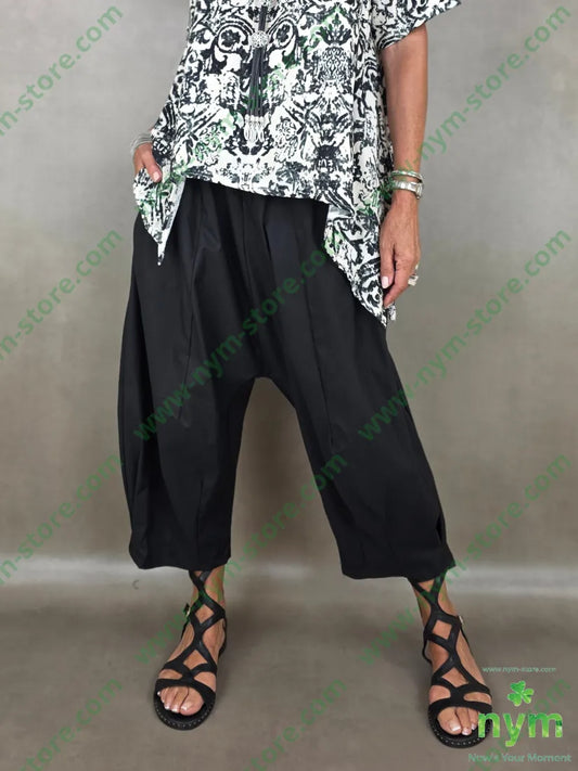 pantalone cotone ela con tasconi 71co26ny3ea - U / NERO / PE26 - PANTALONE