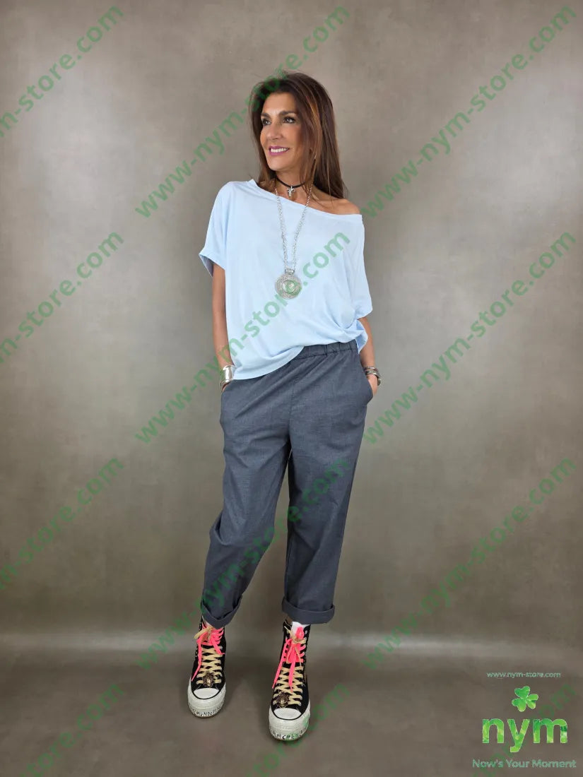 pantalone cotone melange 70co30pl - PANTALONE