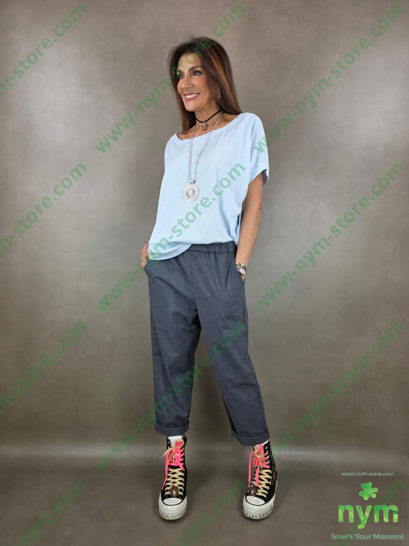 pantalone cotone melange 70co30pl - PANTALONE