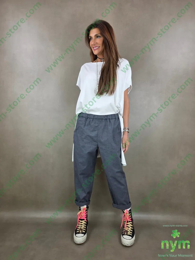 pantalone cotone melange 70co30pl - PANTALONE