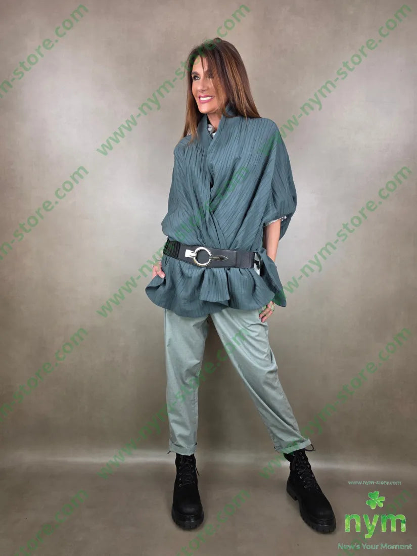 pantalone cotone melange 70co30pl U / ACQUA / PE26 PANTALONE