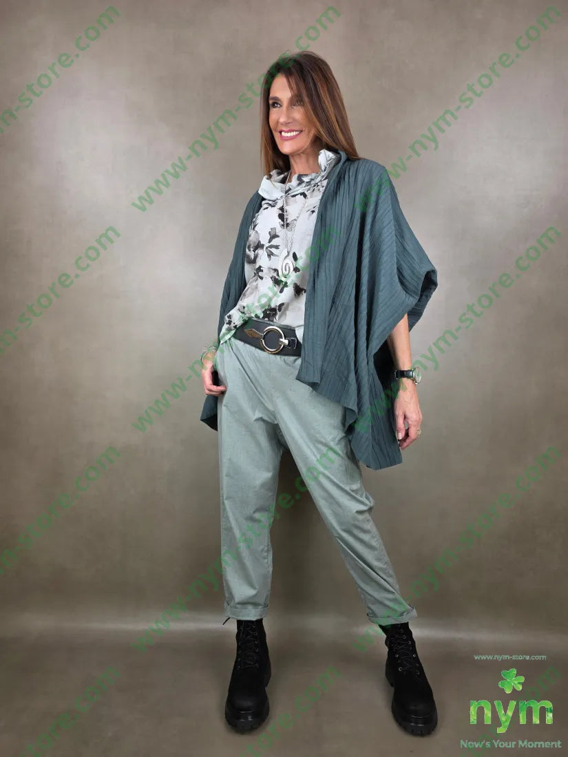 pantalone cotone melange 70co30pl U / ACQUA / PE26 PANTALONE