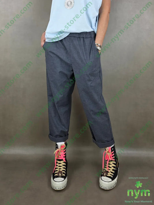 pantalone cotone melange 70co30pl - U / DENIM / PE26 - PANTALONE