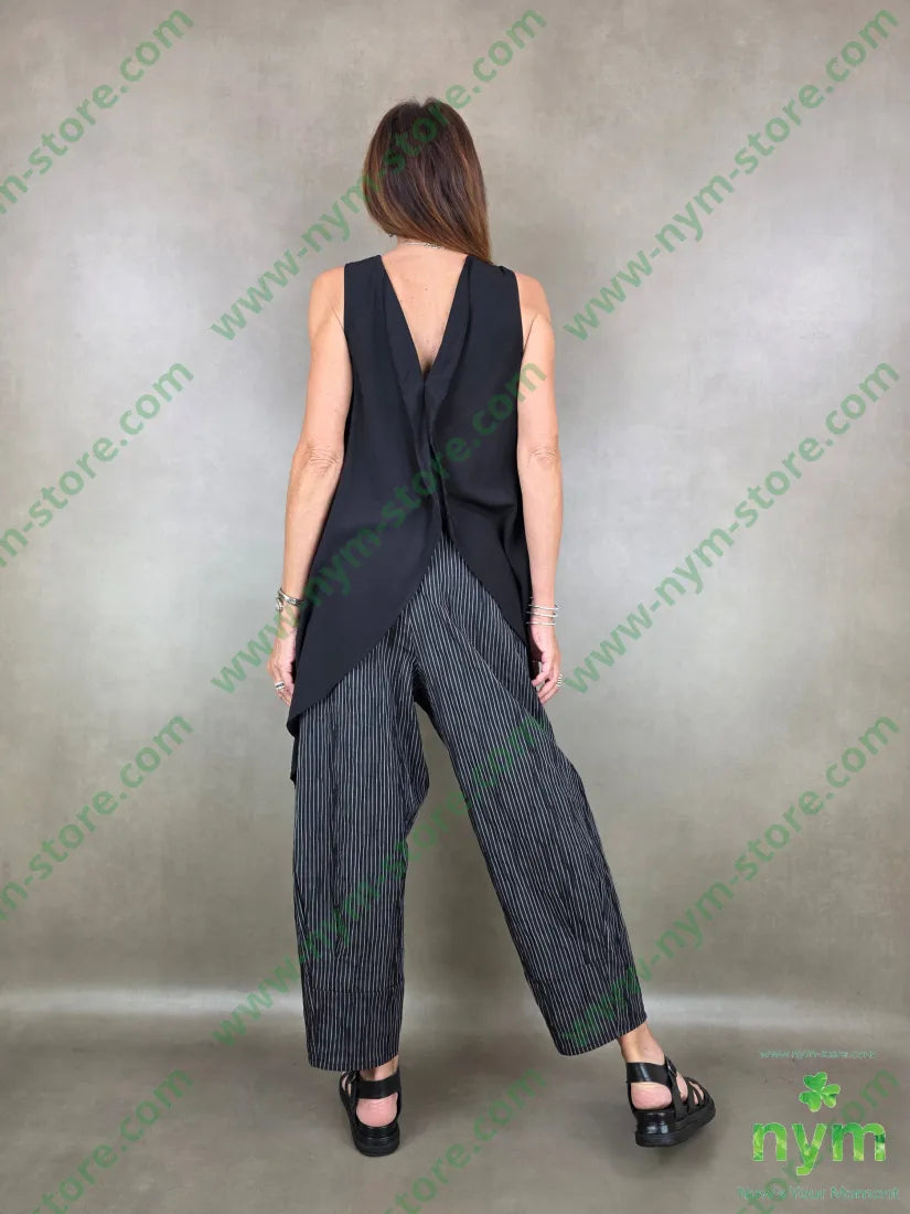 pantalone cotone righe sottili 100co - PANTALONE