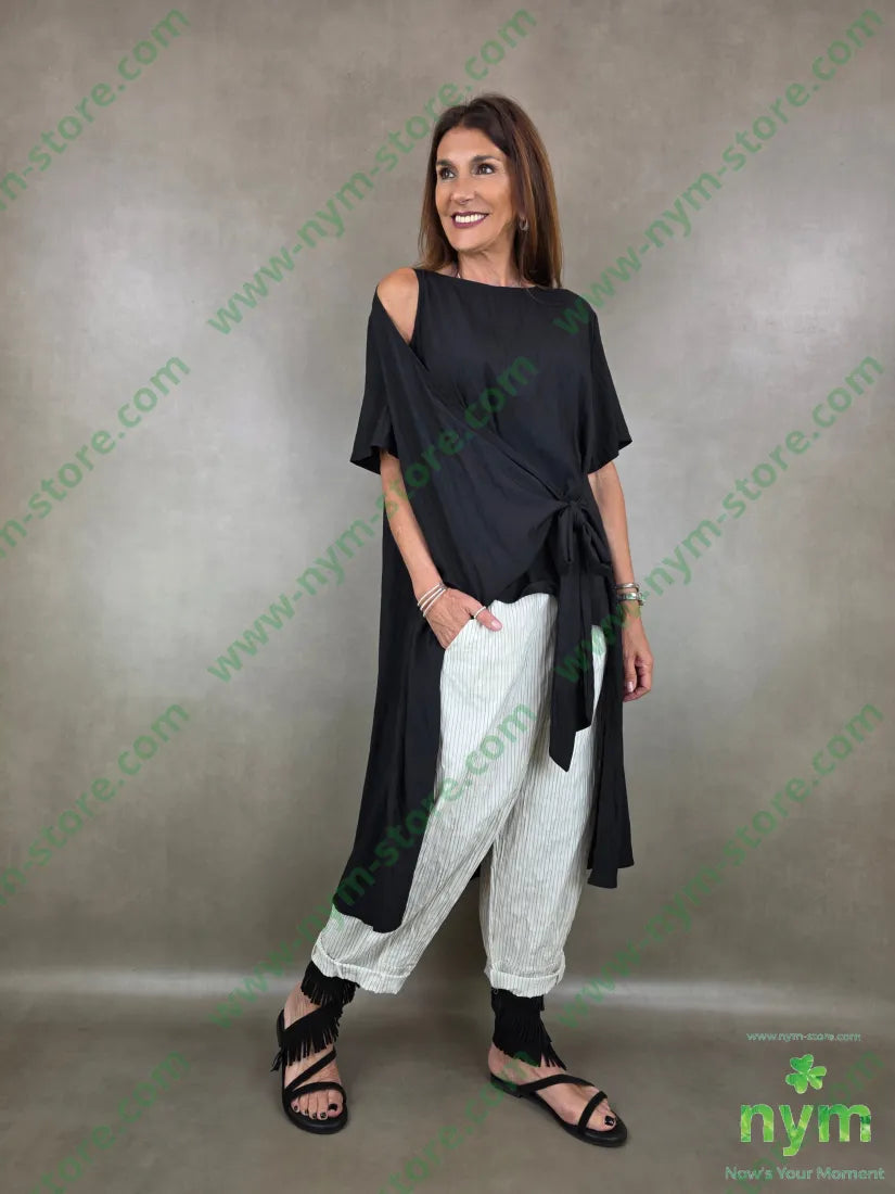 pantalone cotone righe sottili 100co - PANTALONE