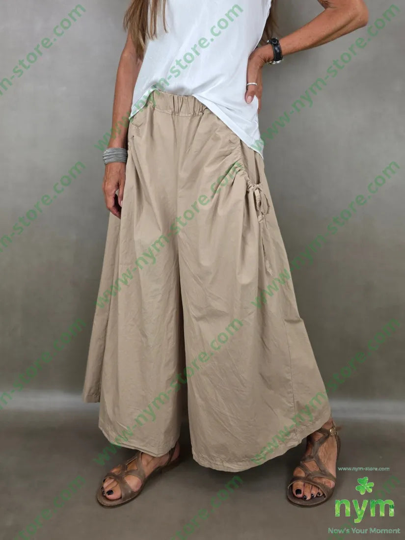 pantalone coulisse tasca 100co - U / CAMMELLO / PE26 - PANTALONE