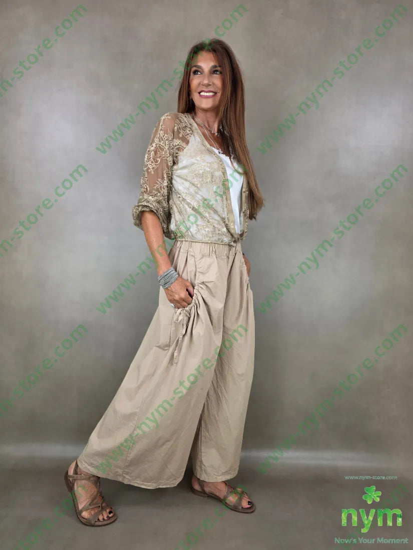 pantalone coulisse tasca 100co - U / CAMMELLO / PE26 - PANTALONE