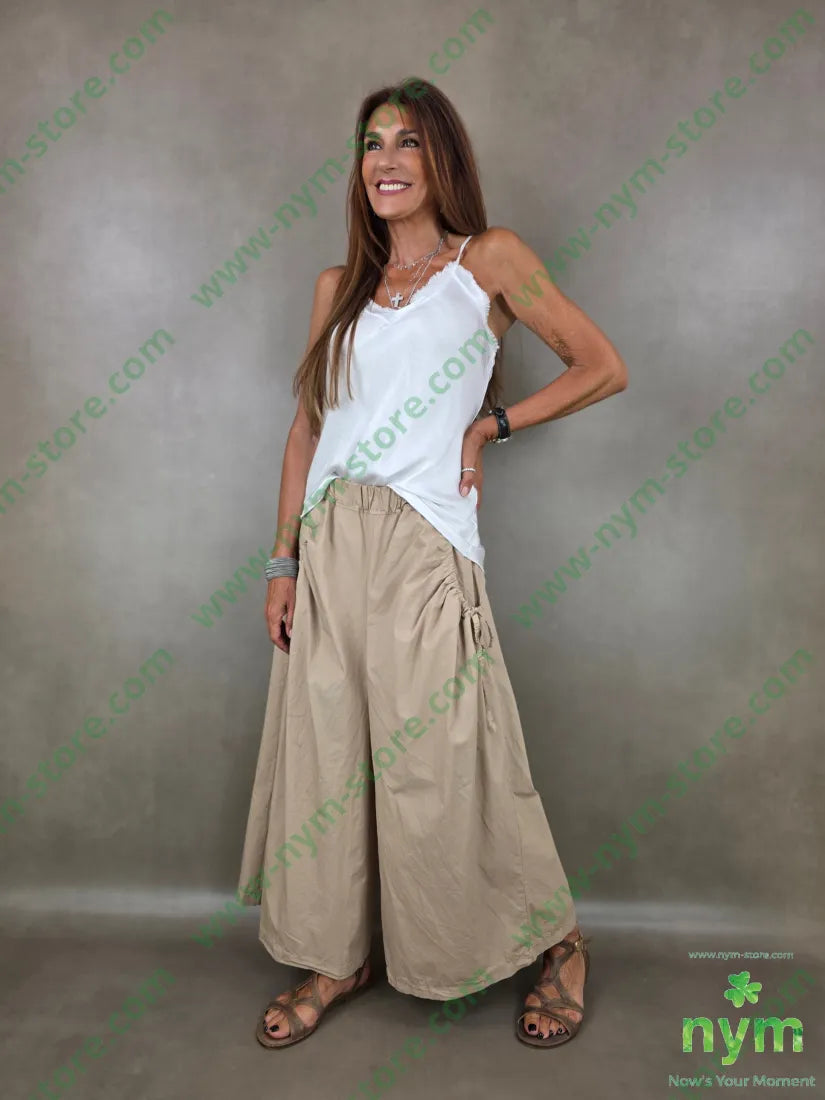 pantalone coulisse tasca 100co - U / CAMMELLO / PE26 - PANTALONE