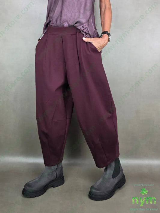 pantalone cuciture fondo ad anfora pm 65vi30ny5ea U / BORDO / AI25 PANTALONE