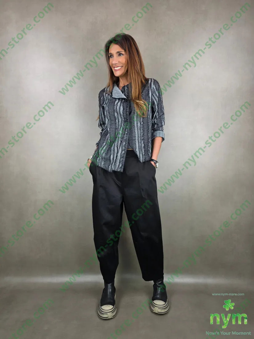 pantalone cuciture fondo tessuto lucido 79vi19ny2ea PANTALONE