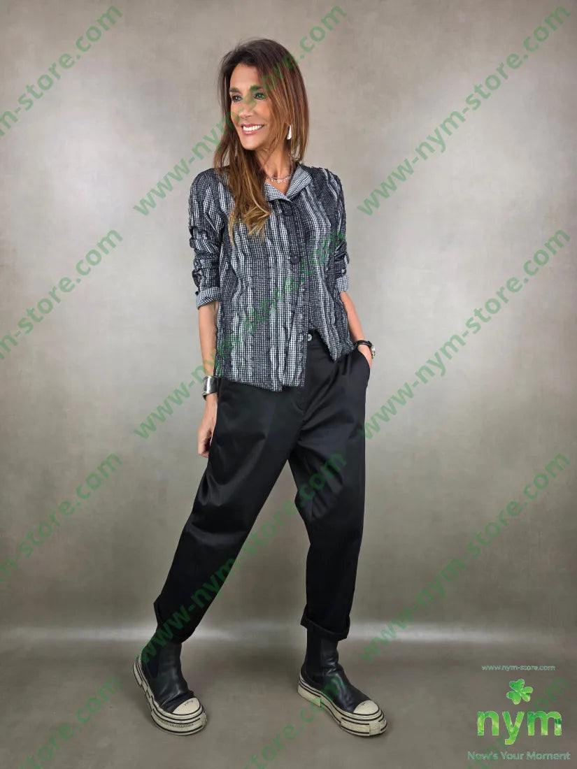 pantalone cuciture fondo tessuto lucido 79vi19ny2ea PANTALONE