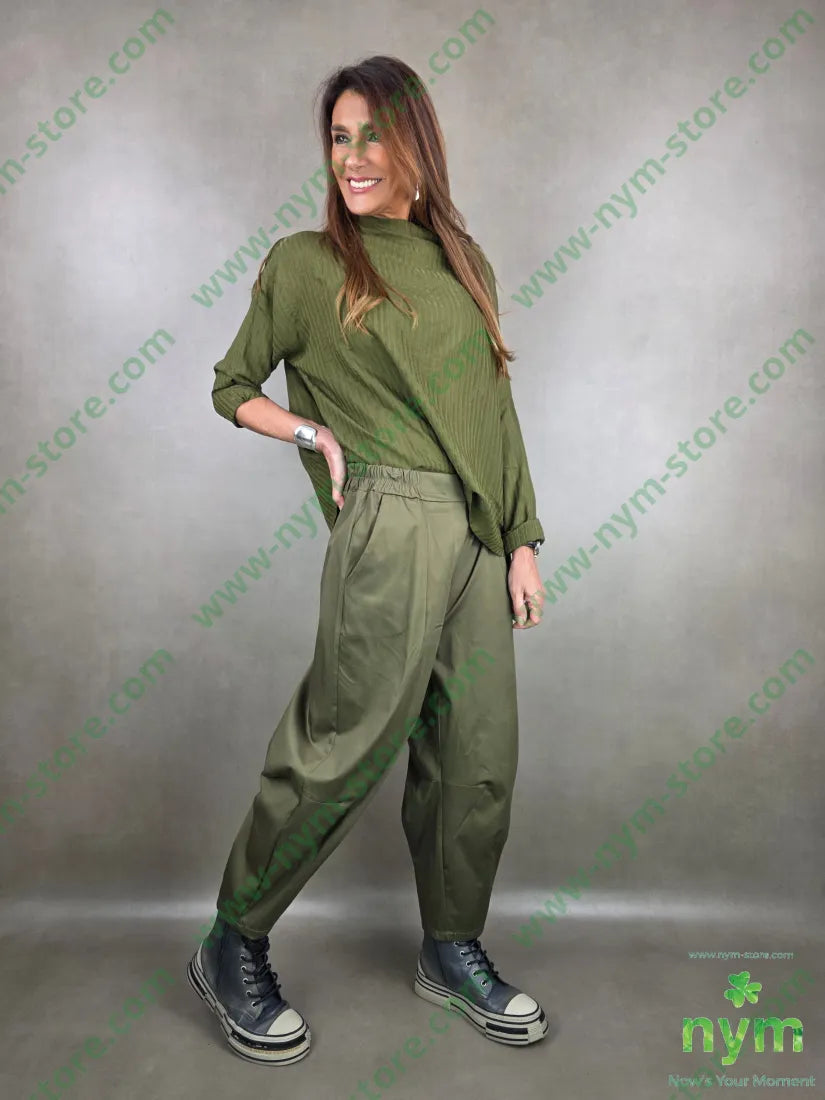 pantalone cuciture fondo tessuto lucido 79vi19ny2ea PANTALONE