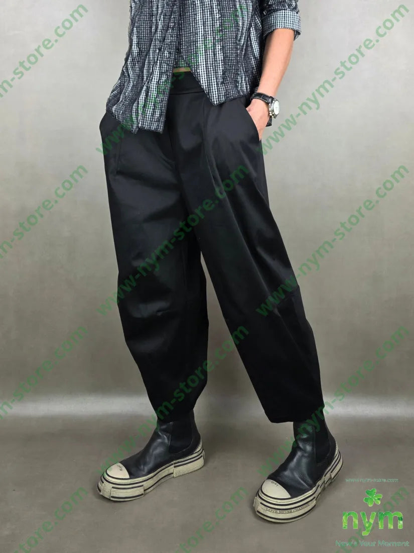 pantalone cuciture fondo tessuto lucido 79vi19ny2ea U / NERO / PE26 PANTALONE