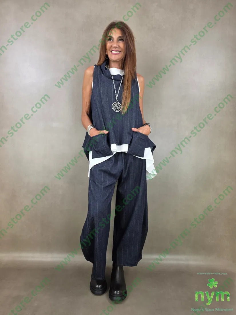 pantalone denim gessato 64vi31pl5ea - U / DENIM / AI26 - PANTALONE