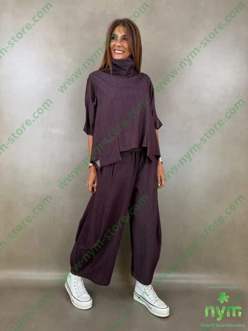 pantalone denim gessato 64vi31pl5ea - PANTALONE