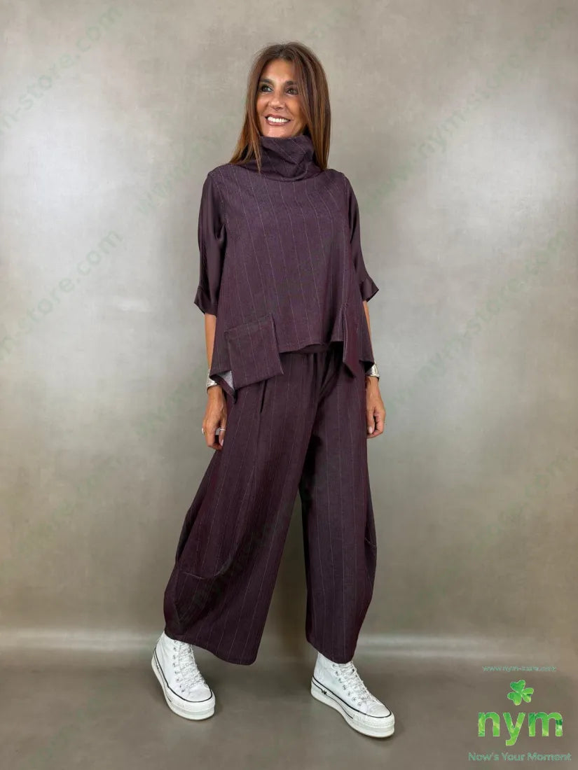 pantalone denim gessato 64vi31pl5ea - PANTALONE