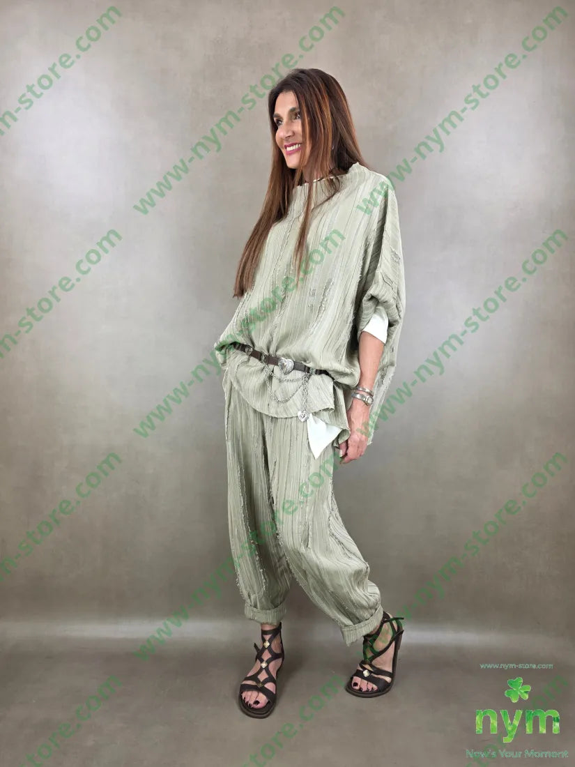 pantalone destroyed dettaglio imbuto 50tc35vi15li - PANTALONE