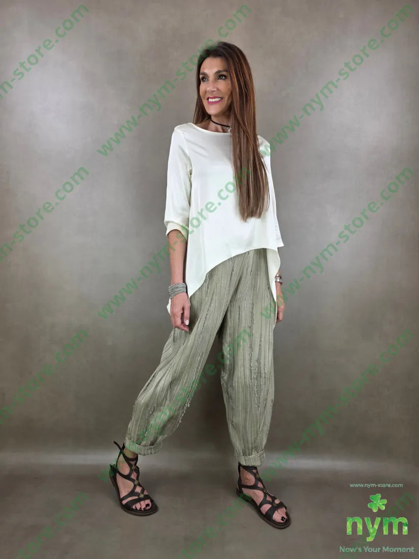 pantalone destroyed dettaglio imbuto 50tc35vi15li - PANTALONE