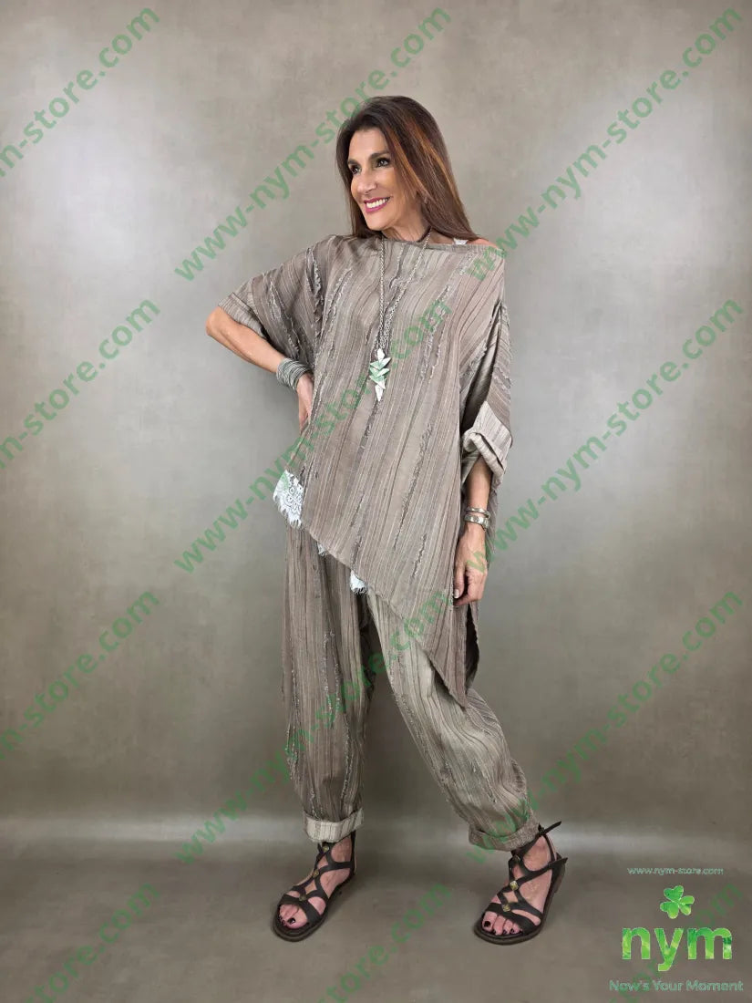 pantalone destroyed dettaglio imbuto 50tc35vi15li - PANTALONE