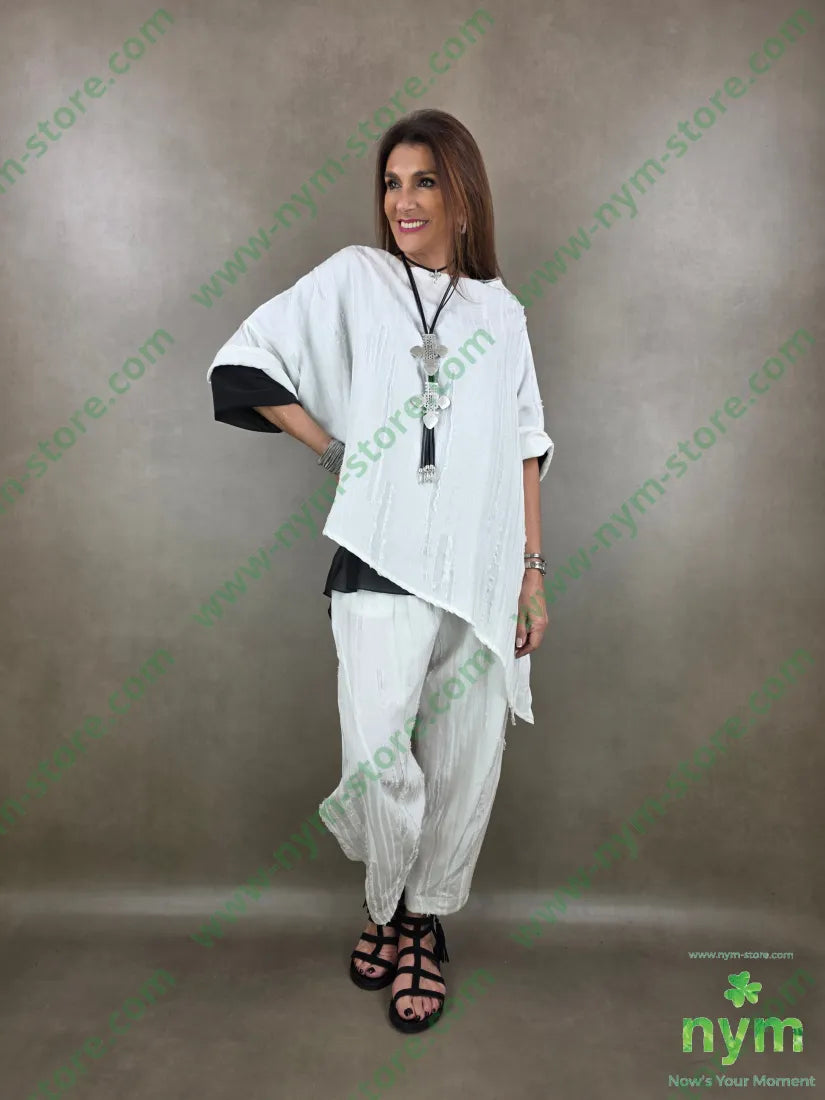 pantalone destroyed dettaglio imbuto 50tc35vi15li - PANTALONE