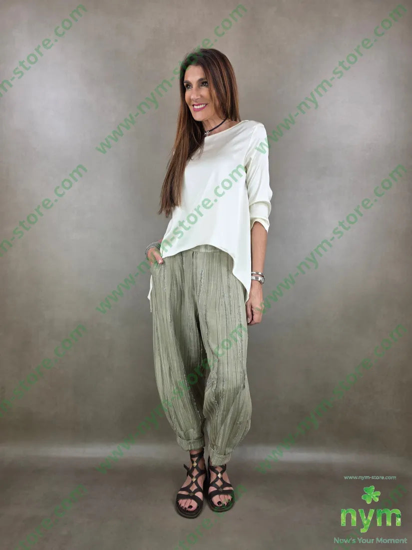 pantalone destroyed dettaglio imbuto 50tc35vi15li - PANTALONE