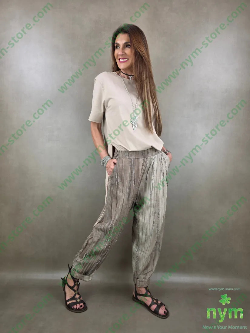 pantalone destroyed dettaglio imbuto 50tc35vi15li - PANTALONE