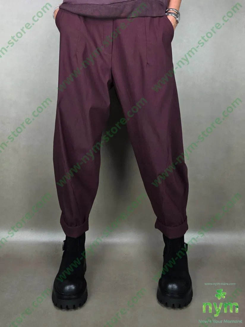 pantalone dettaglio imbuto bengalina 79vi19ny2ea U / BORDO / AI25 PANTALONE
