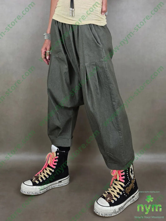pantalone drill chiuso fondo cav bas 72co25pl3ea - U / MILITARE / PE26 - PANTALONE