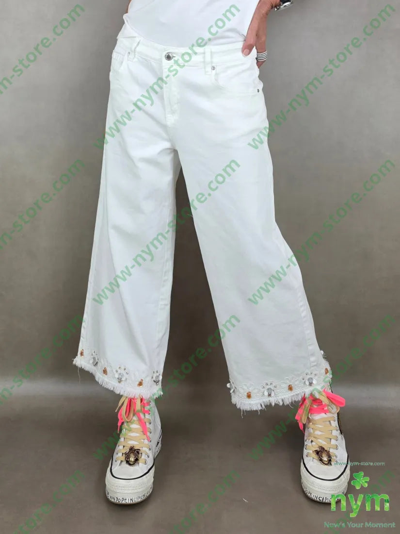 pantalone drill corto ricamo 70co29tc1ea - PANTALONE