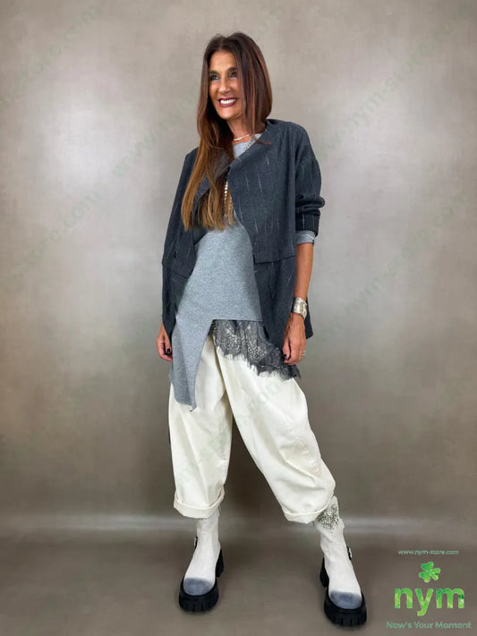 pantalone drill piu corto dietro 100co - PANTALONE