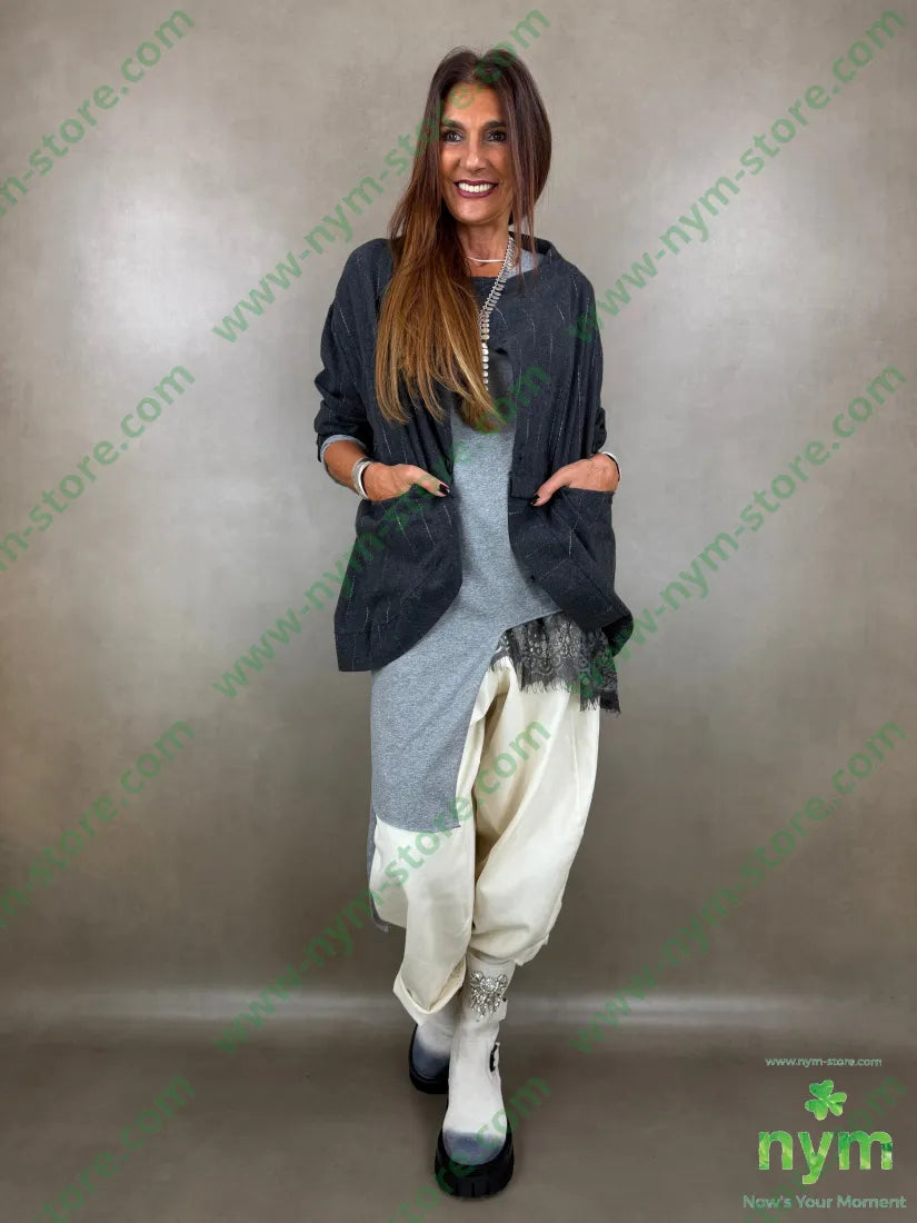 pantalone drill piu corto dietro 100co - PANTALONE