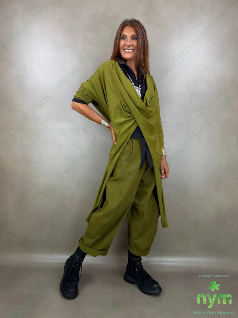 pantalone drill piu corto dietro 100co - PANTALONE