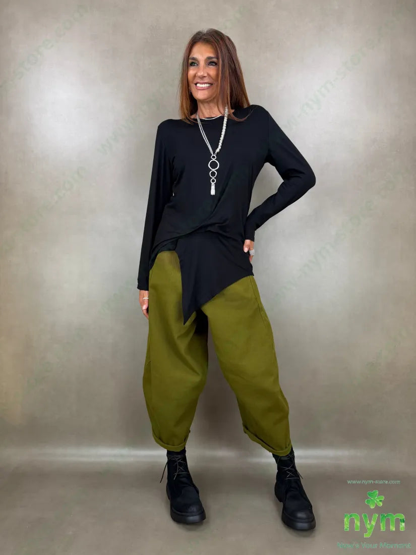 pantalone drill piu corto dietro 100co - PANTALONE