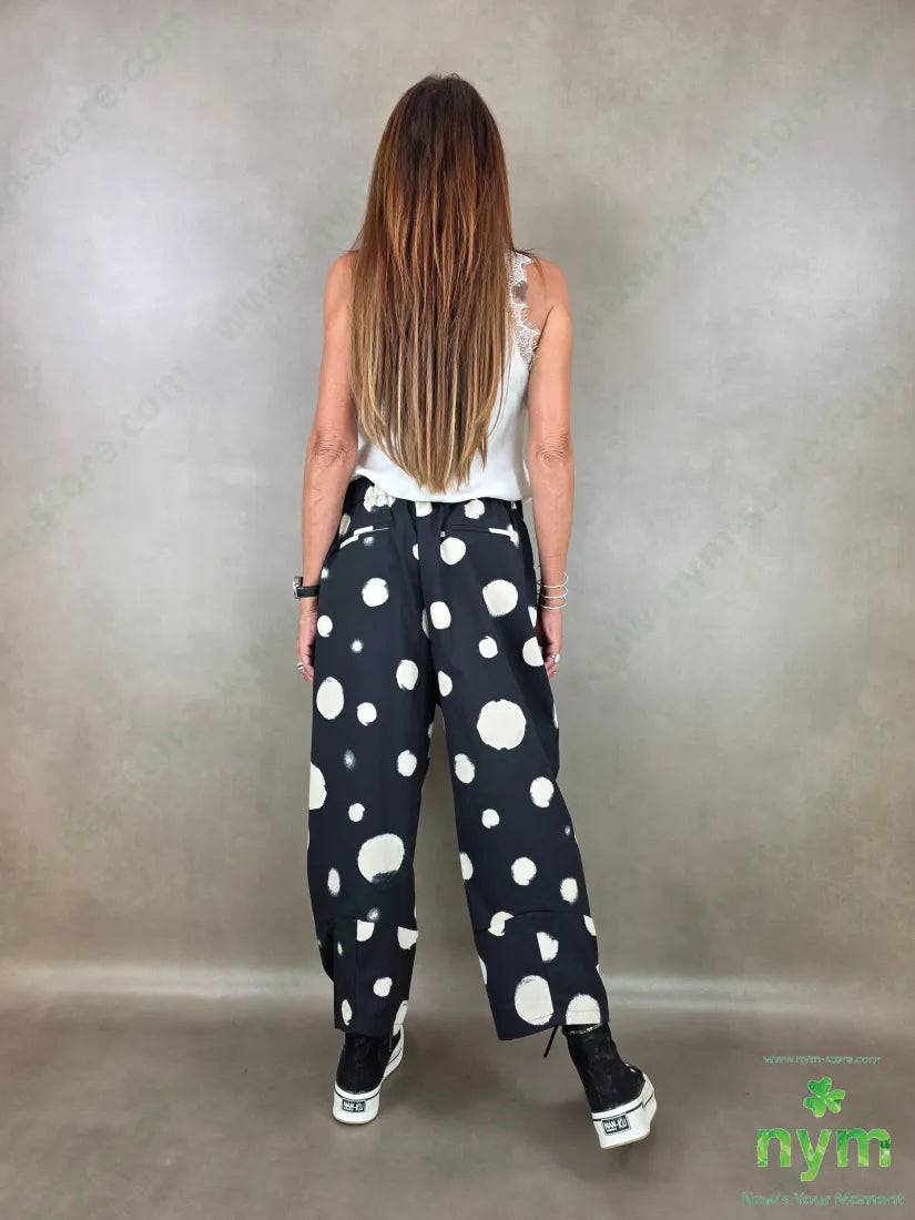 pantalone fantasia bolle 100co - U / NERO / AI26 - PANTALONE