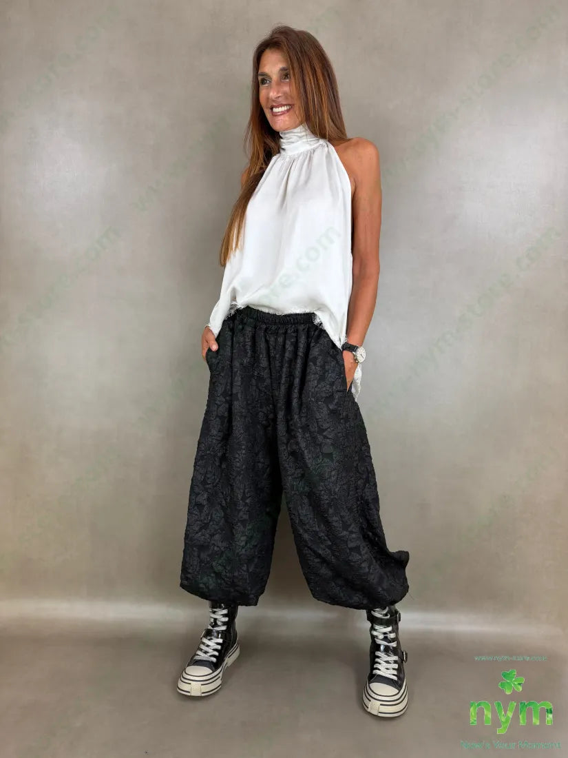 pantalone fantasia lucida 100pl - U / NERO / AI26 - PANTALONE