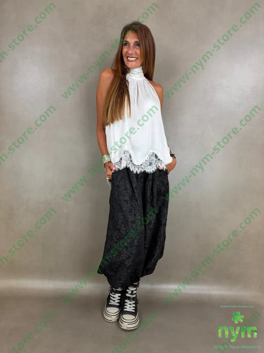 pantalone fantasia lucida 100pl - U / NERO / AI26 - PANTALONE