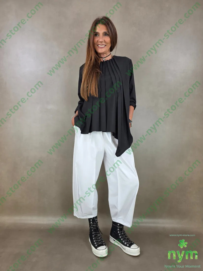 pantalone felpa cuciture ribattute 100co - U / BIANCO / AI26 - PANTALONE