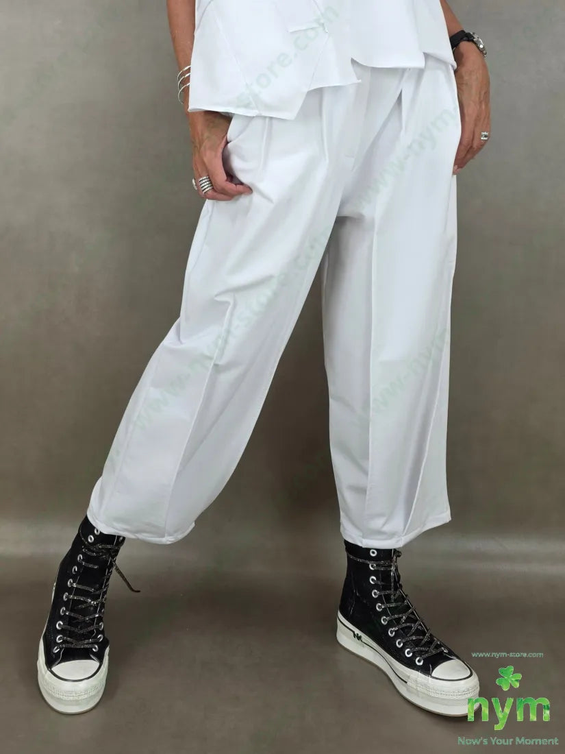 pantalone felpa cuciture ribattute 100co - U / BIANCO / AI26 - PANTALONE