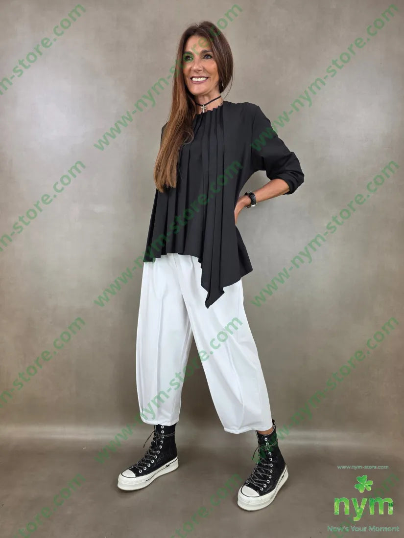 pantalone felpa cuciture ribattute 100co - U / BIANCO / AI26 - PANTALONE