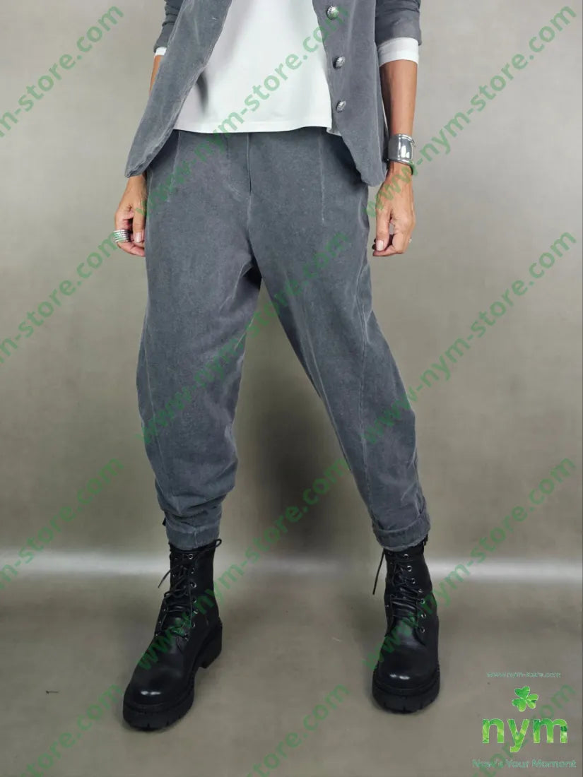 pantalone felpa dettaglio ad imbuto 95co5ea 1 / ANTRACITE / AI25 PANTALONE