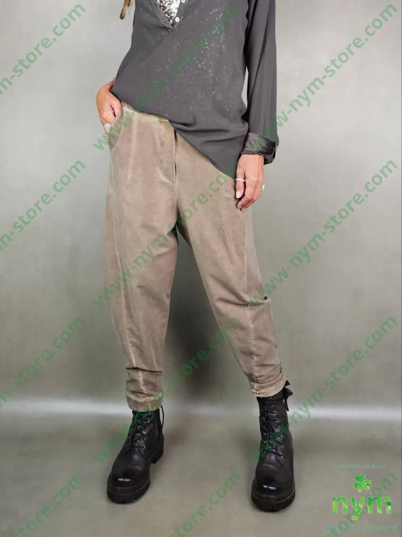 pantalone felpa dettaglio ad imbuto 95co5ea 1 / CAMMELLO / AI25 PANTALONE